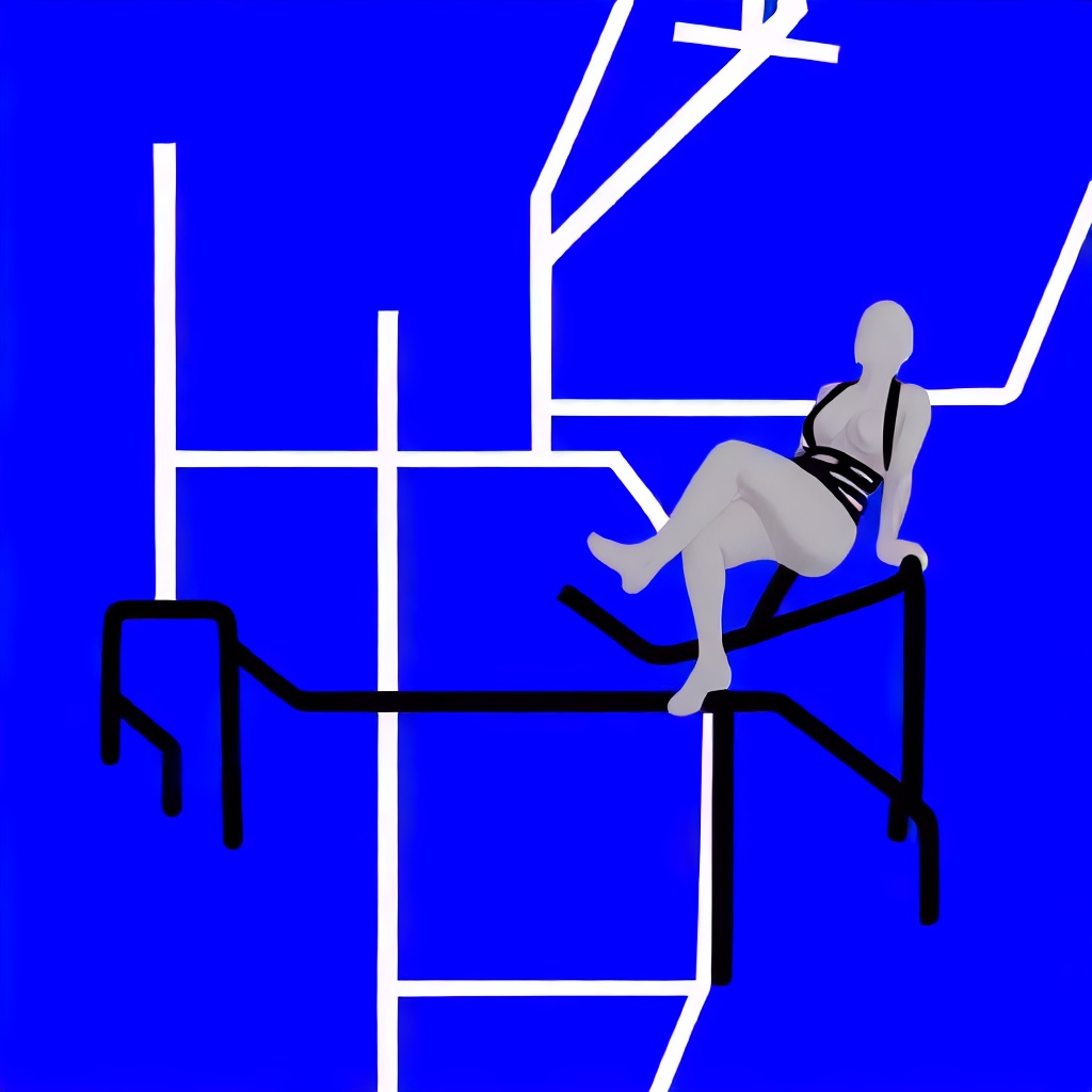 SD-SPIF generated blue installation artwork